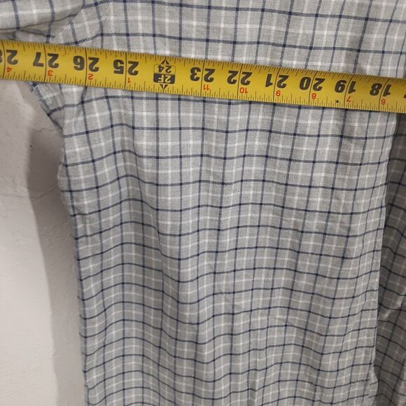 Ralph Lauren Mens 2XL Classic Fit Cotton Gray Plaid Long Sleeve Button Up Shirt - Picture 7 of 8